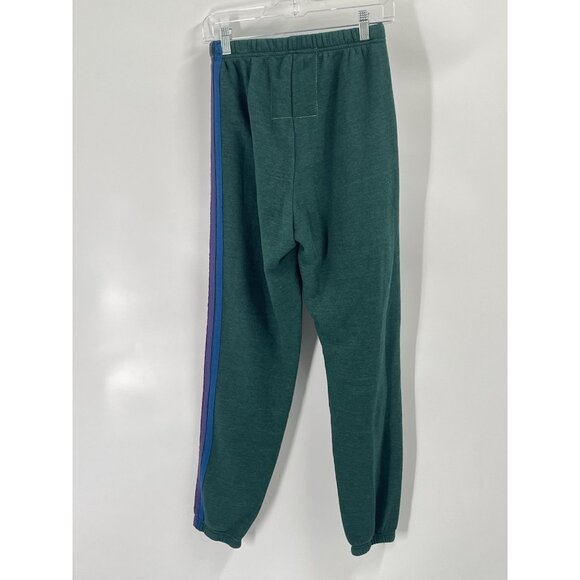 Aviator Nation 5 Stripe Sweatpants Forest Green Sz Small Womens - Picture 4 of 6